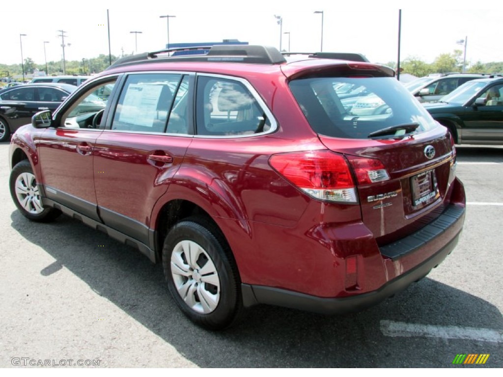 2011 Outback 2.5i Wagon - Ruby Red Pearl / Warm Ivory photo #10