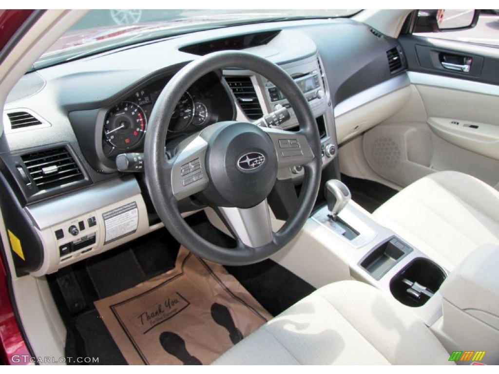 2011 Outback 2.5i Wagon - Ruby Red Pearl / Warm Ivory photo #13