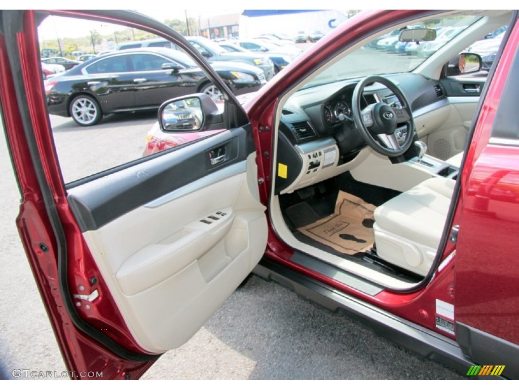 2011 Outback 2.5i Wagon - Ruby Red Pearl / Warm Ivory photo #14