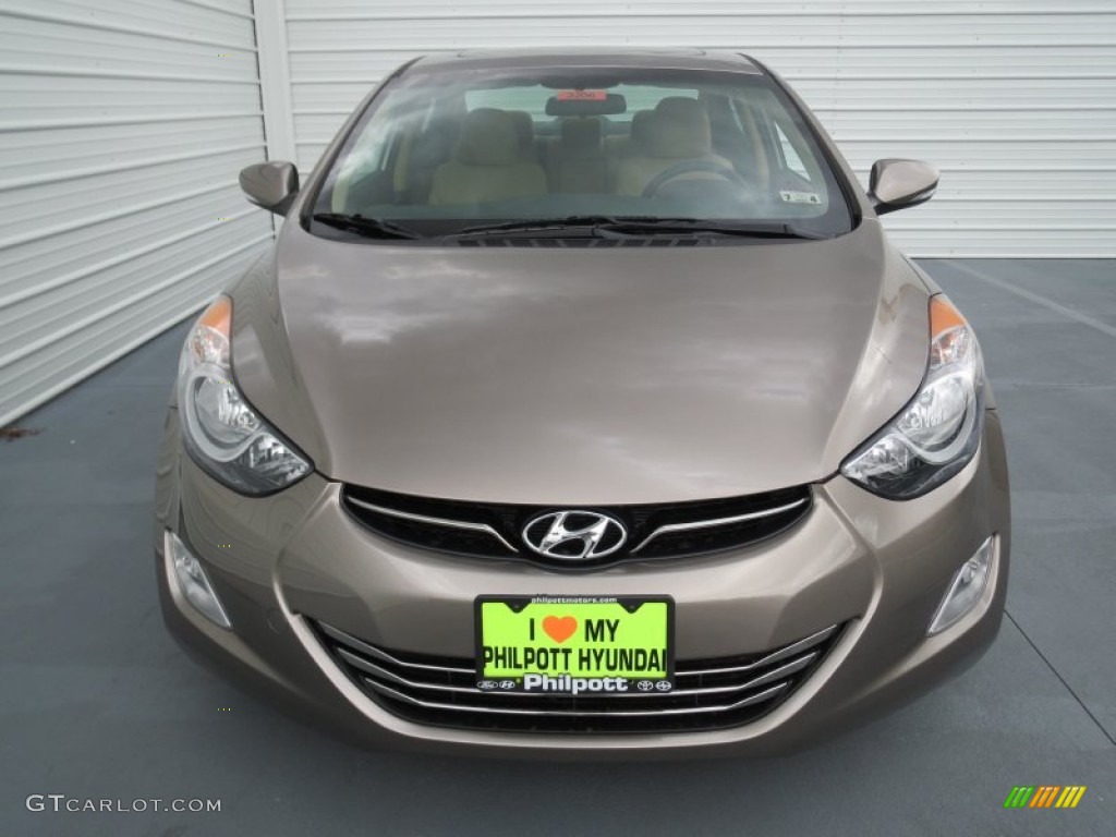 2013 Elantra Limited - Desert Bronze / Beige photo #7