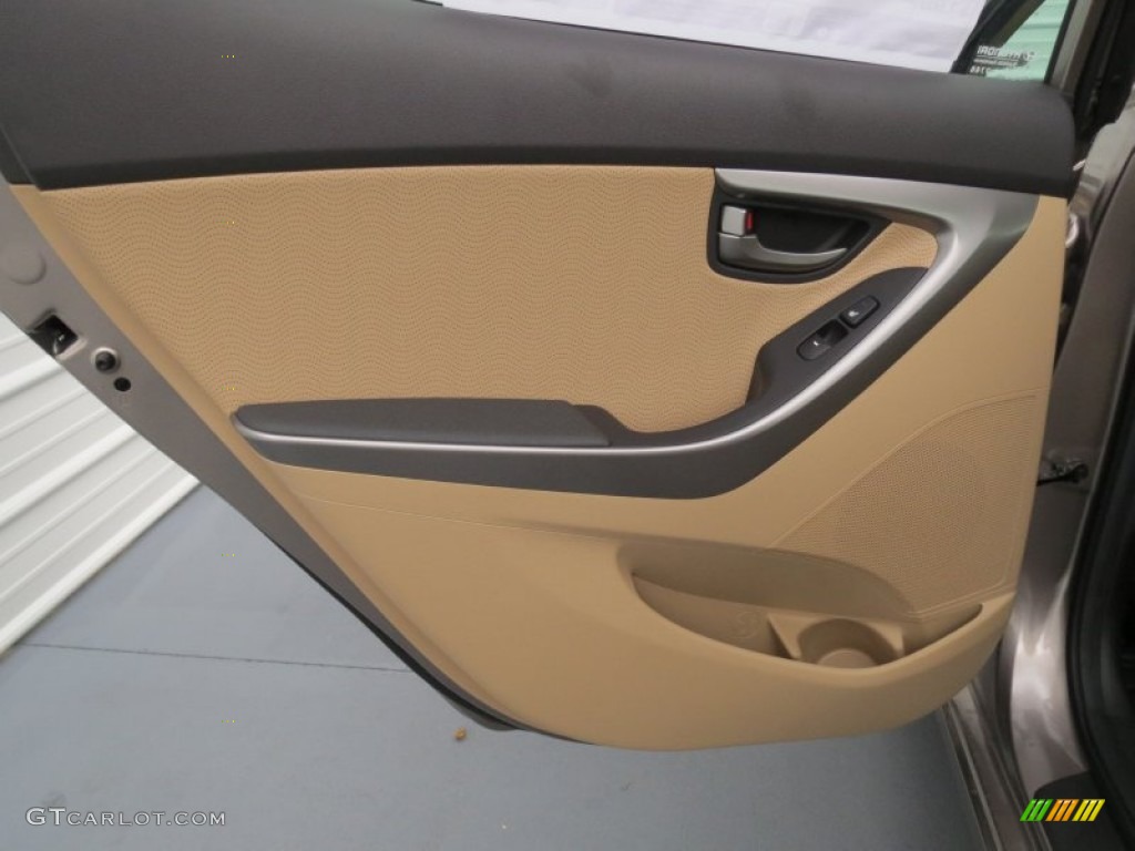 2013 Hyundai Elantra Limited Beige Door Panel Photo #69579910