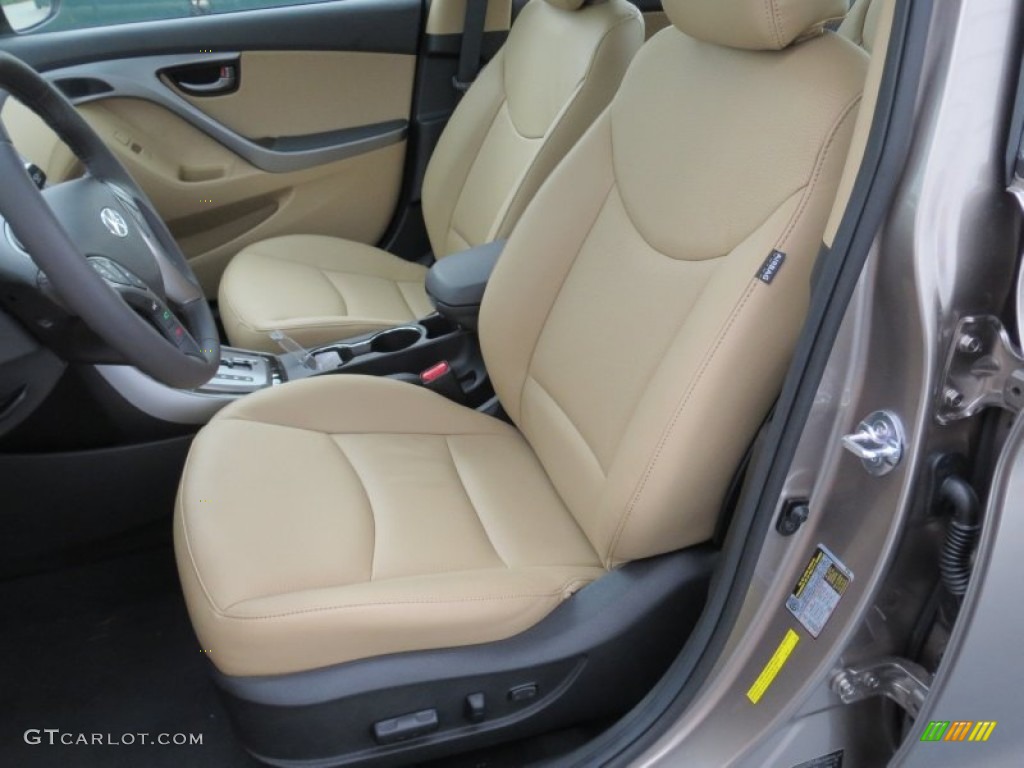 Beige Interior 2013 Hyundai Elantra Limited Photo #69579954