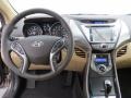 Beige 2013 Hyundai Elantra Limited Dashboard
