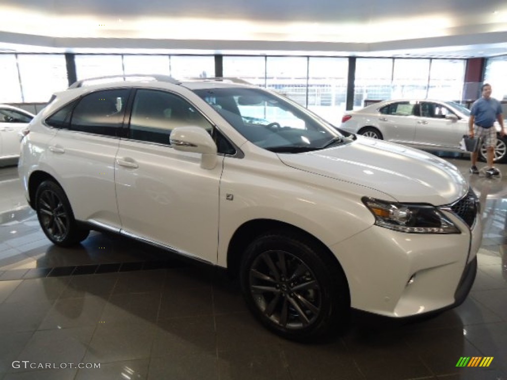 2013 RX 350 F Sport AWD - Starfire White Pearl / Black/Ebony Birds Eye Maple photo #4