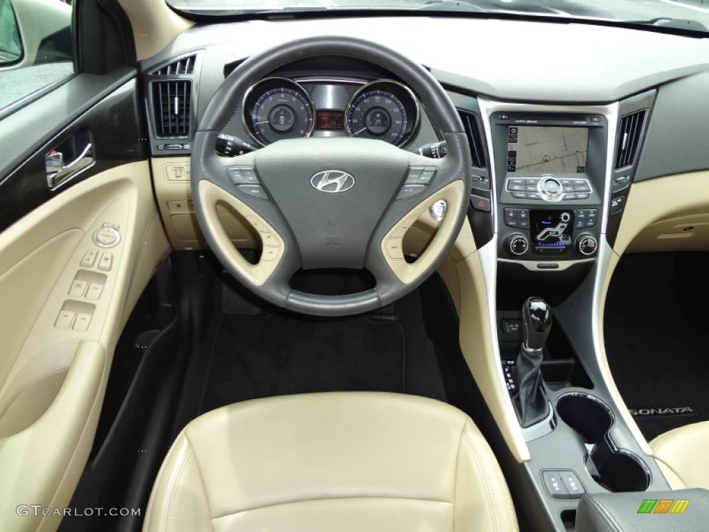 2011 Hyundai Sonata Limited Camel Dashboard Photo #69587742