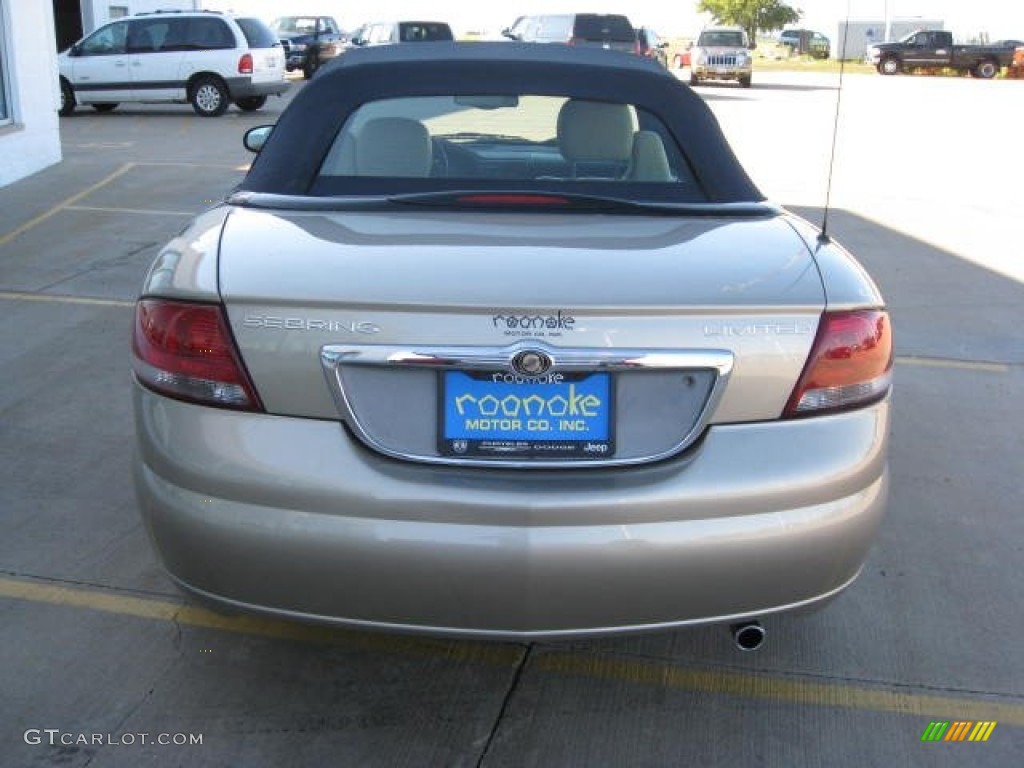 2002 Sebring Limited Convertible - Light Almond Pearl Metallic / Black/Beige photo #9