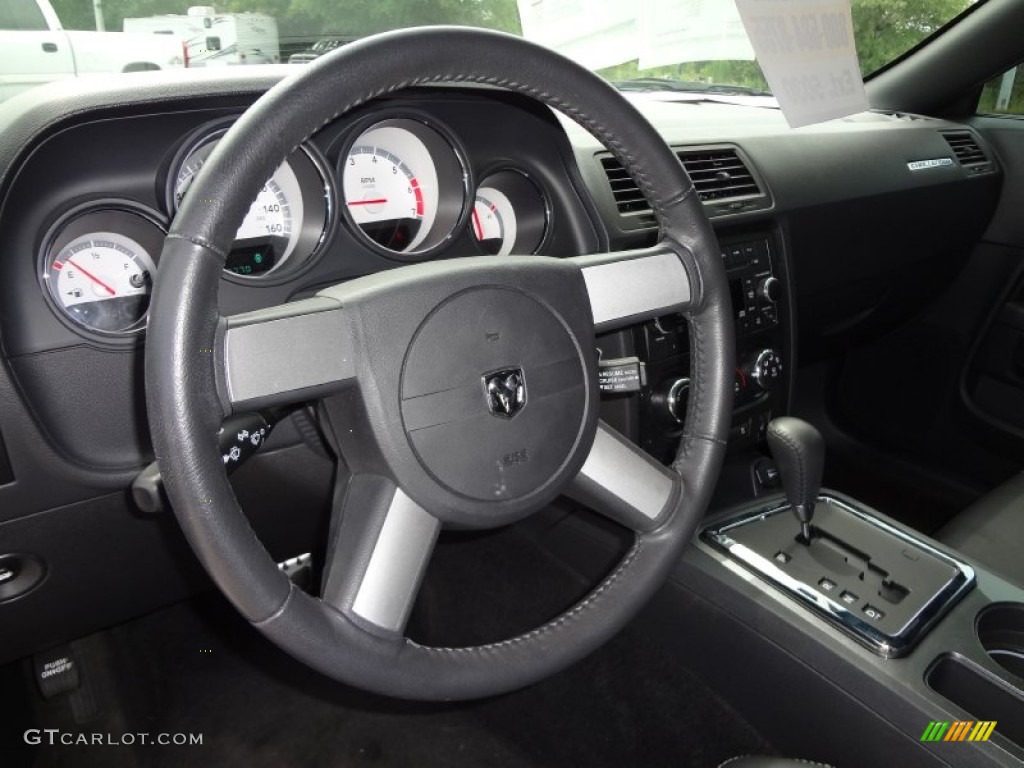 2010 Dodge Challenger R/T Dark Slate Gray Steering Wheel Photo #69589104