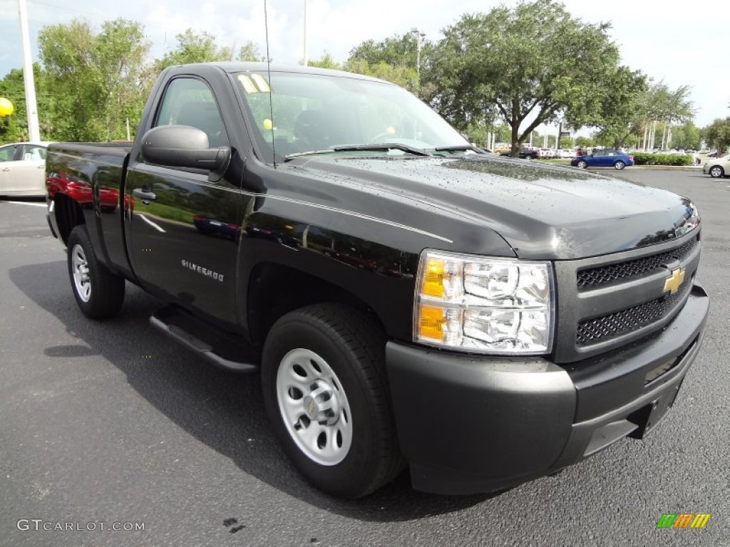 2011 Silverado 1500 Regular Cab - Black / Dark Titanium photo #9