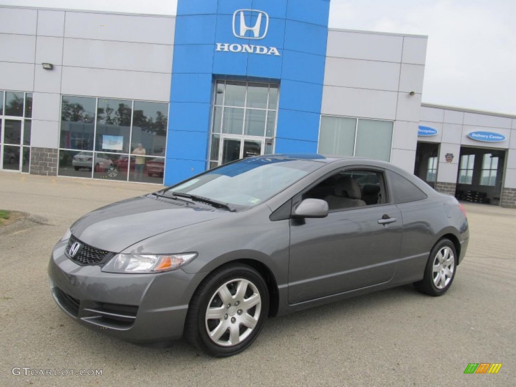 Polished Metal Metallic 2010 Honda Civic LX Coupe Exterior Photo #69590511