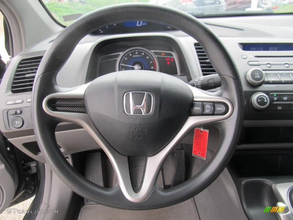 2010 Honda Civic LX Coupe Gray Steering Wheel Photo #69590538