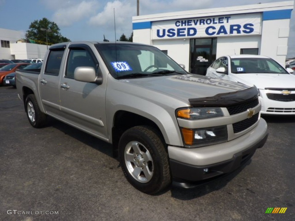 2009 Colorado LT Crew Cab - Silver Birch Metallic / Ebony photo #1