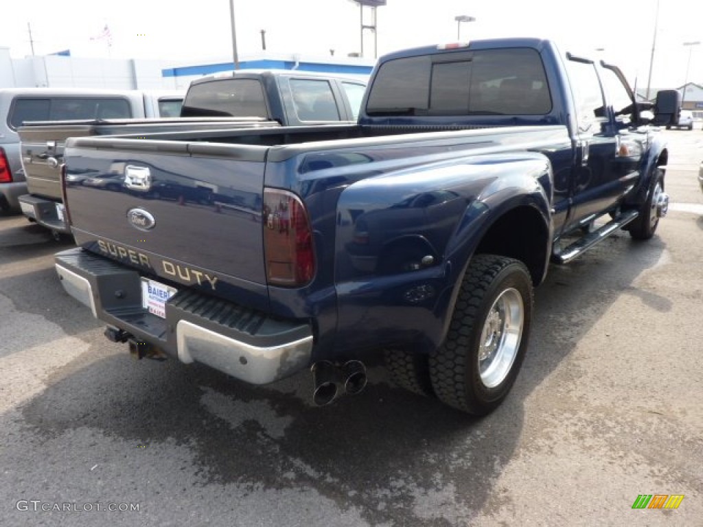 Dark Blue Pearl Metallic 2008 Ford F450 Super Duty Lariat Crew Cab 4x4 Dually Exterior Photo #69593395
