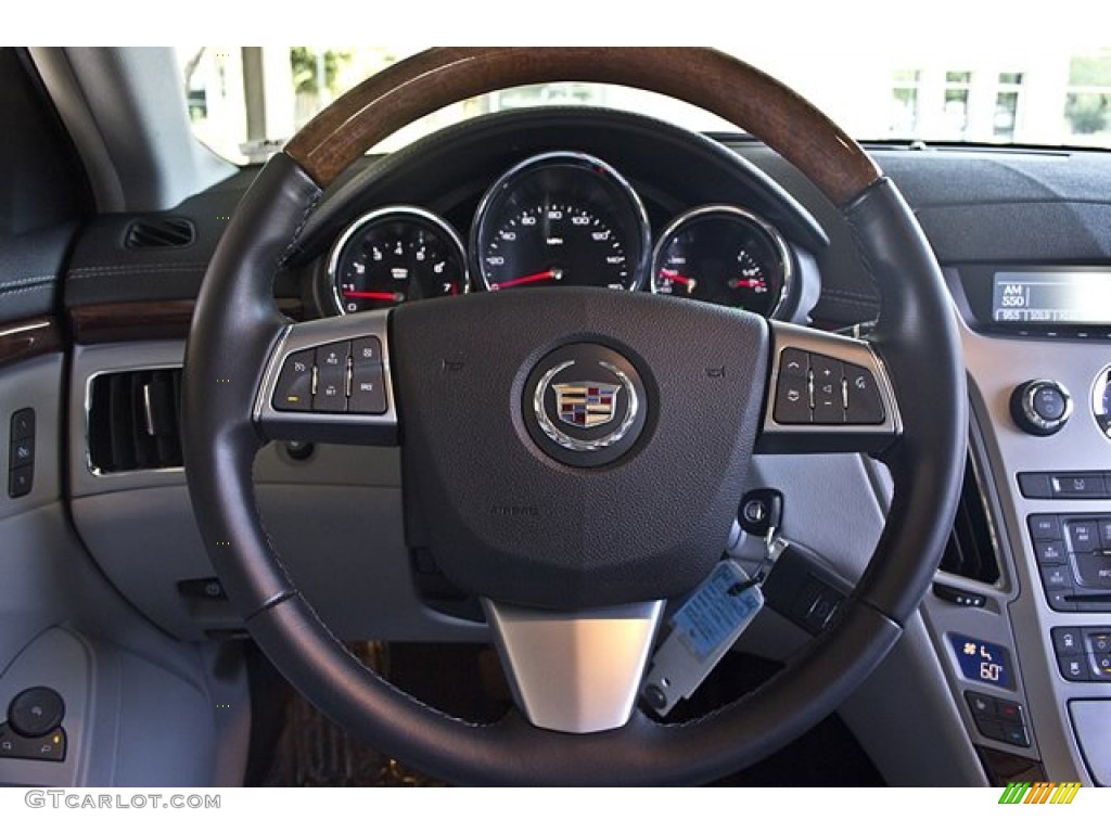 2011 Cadillac CTS 3.0 Sedan Light Titanium/Ebony Steering Wheel Photo #69593776