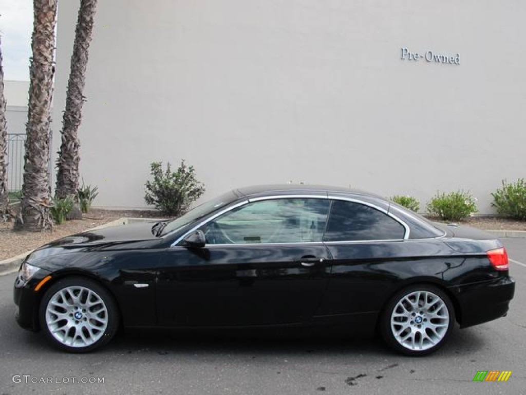 2009 3 Series 328i Convertible - Jet Black / Cream Beige Dakota Leather photo #5