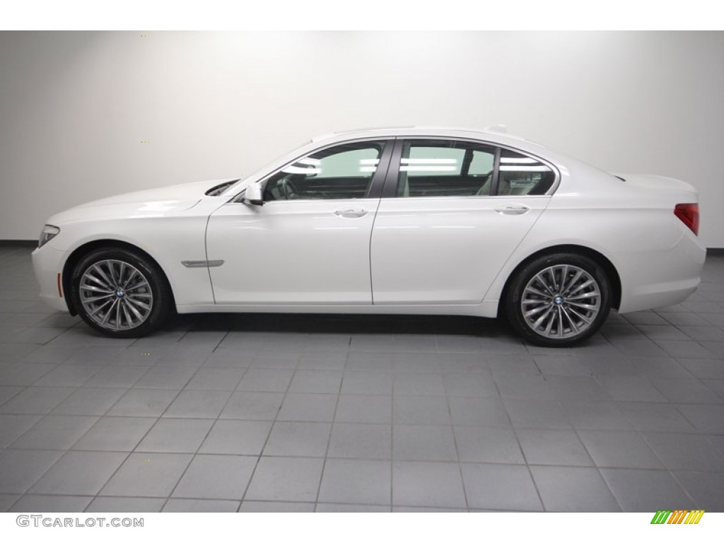 2012 7 Series 740i Sedan - Mineral White Metallic / Oyster/Black photo #2