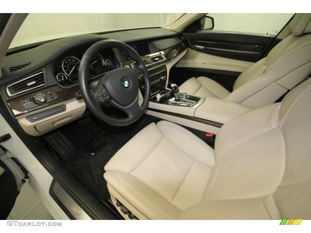 2012 7 Series 740i Sedan - Mineral White Metallic / Oyster/Black photo #3