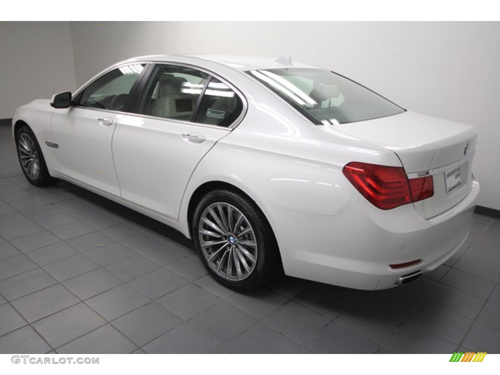 2012 7 Series 740i Sedan - Mineral White Metallic / Oyster/Black photo #5