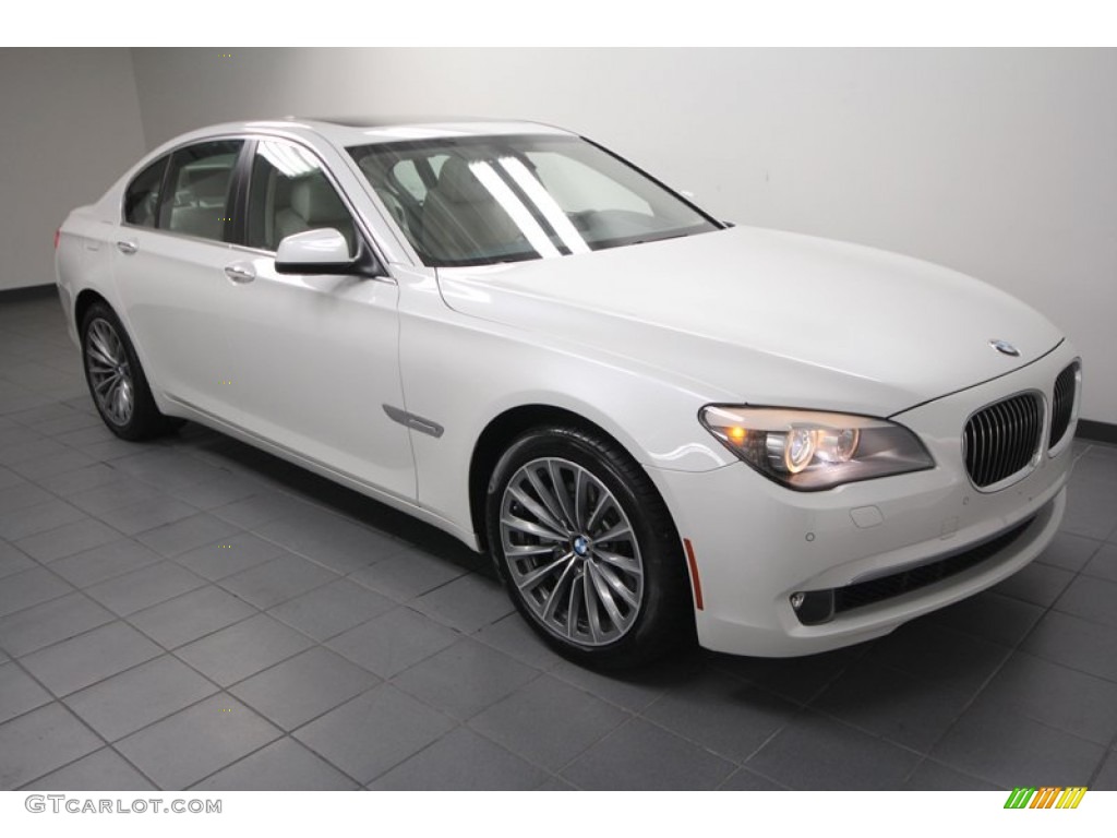 2012 7 Series 740i Sedan - Mineral White Metallic / Oyster/Black photo #8