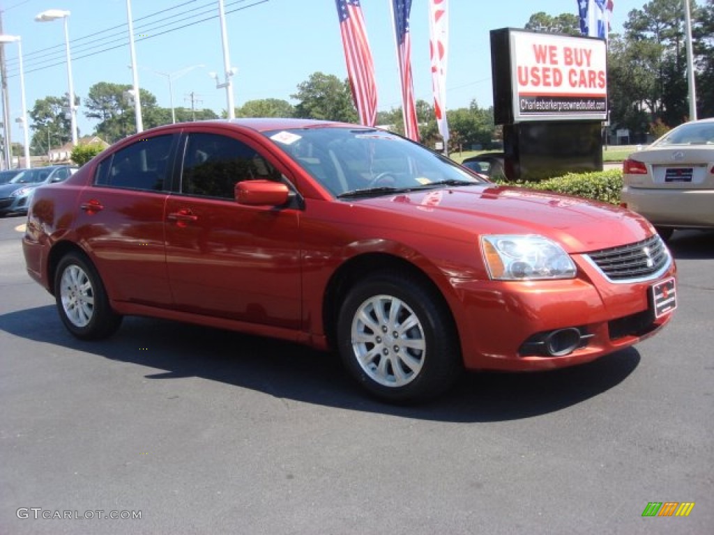 2009 Galant ES - Rave Red Pearl / Beige photo #2