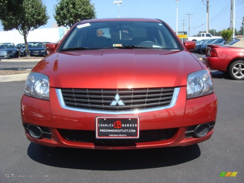 2009 Galant ES - Rave Red Pearl / Beige photo #7