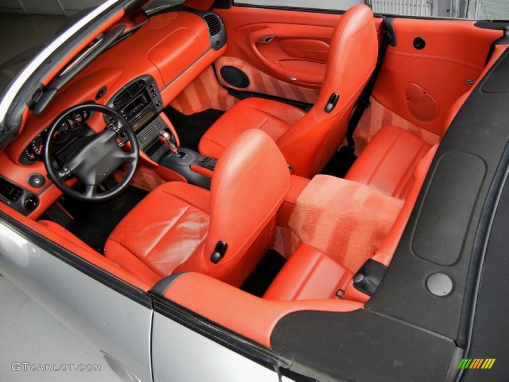 Boxster Red Interior 1999 Porsche 911 Carrera Cabriolet Photo #69598198
