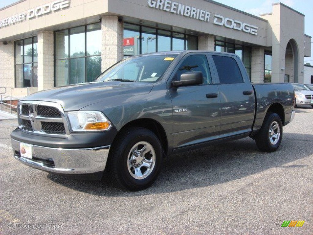 2010 Ram 1500 SLT Crew Cab - Mineral Gray Metallic / Dark Slate/Medium Graystone photo #2