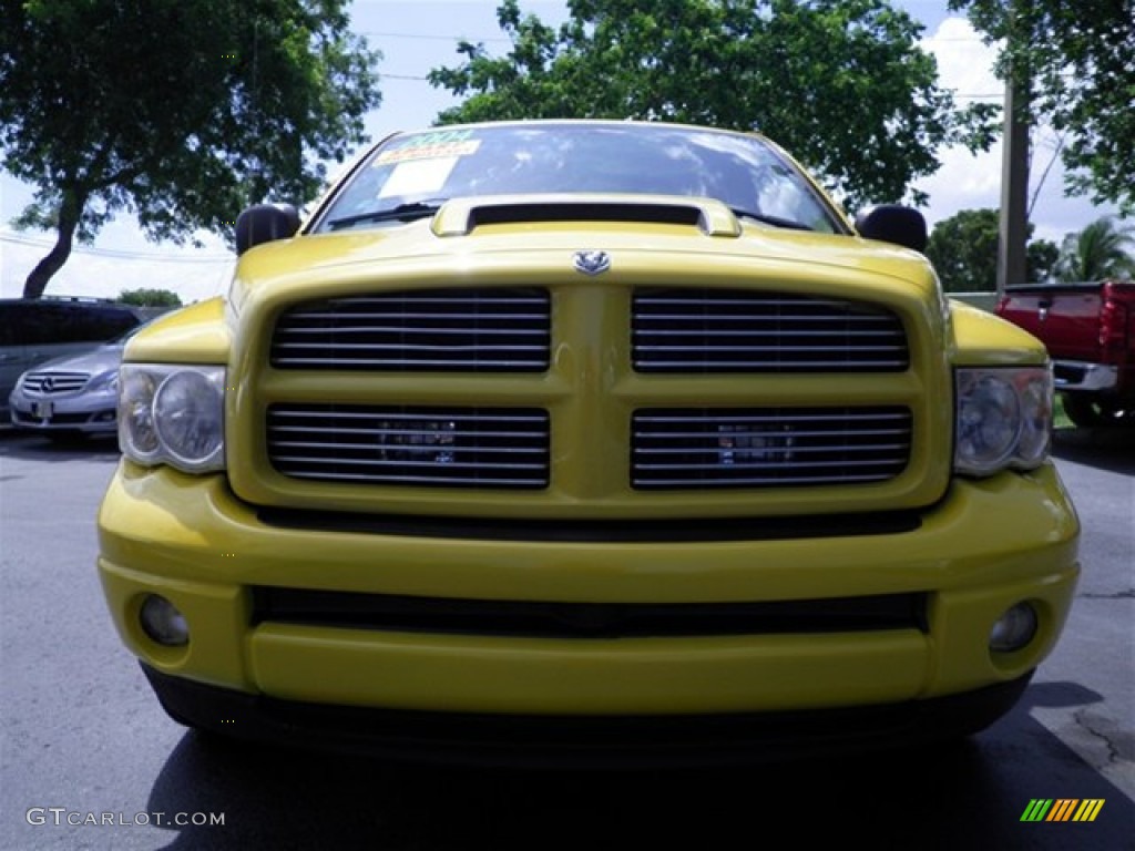 2004 Ram 1500 SLT Quad Cab - Solar Yellow / Dark Slate Gray photo #5