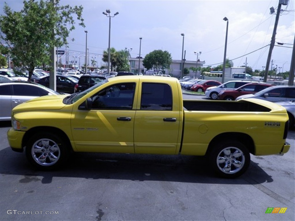 2004 Ram 1500 SLT Quad Cab - Solar Yellow / Dark Slate Gray photo #12