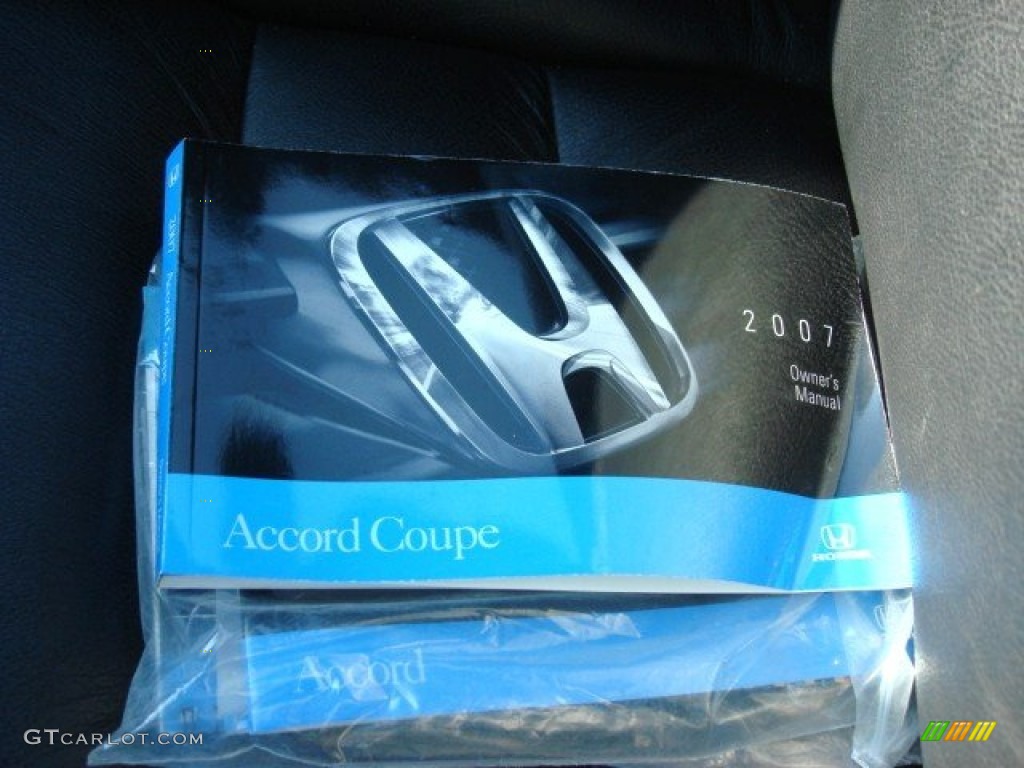 2007 Accord EX V6 Coupe - Cool Blue Metallic / Black photo #16