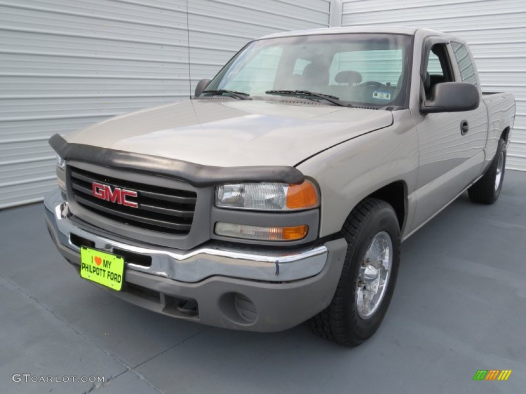 2004 Sierra 1500 SLE Extended Cab - Silver Birch Metallic / Pewter photo #6