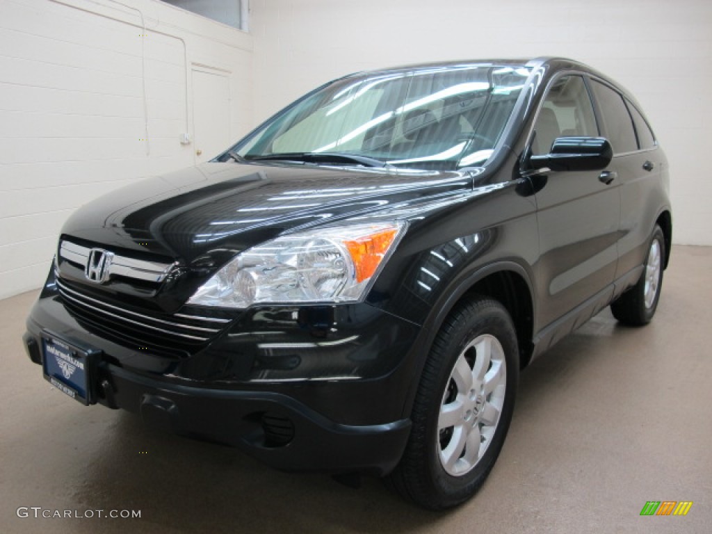 2009 CR-V EX-L 4WD - Crystal Black Pearl / Black photo #4