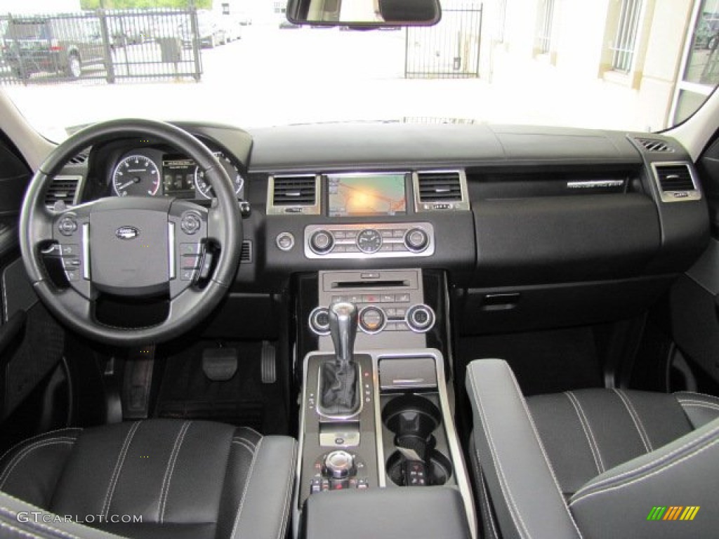 2010 Land Rover Range Rover Sport Supercharged Ebony/Lunar Stitching Dashboard Photo #69612793