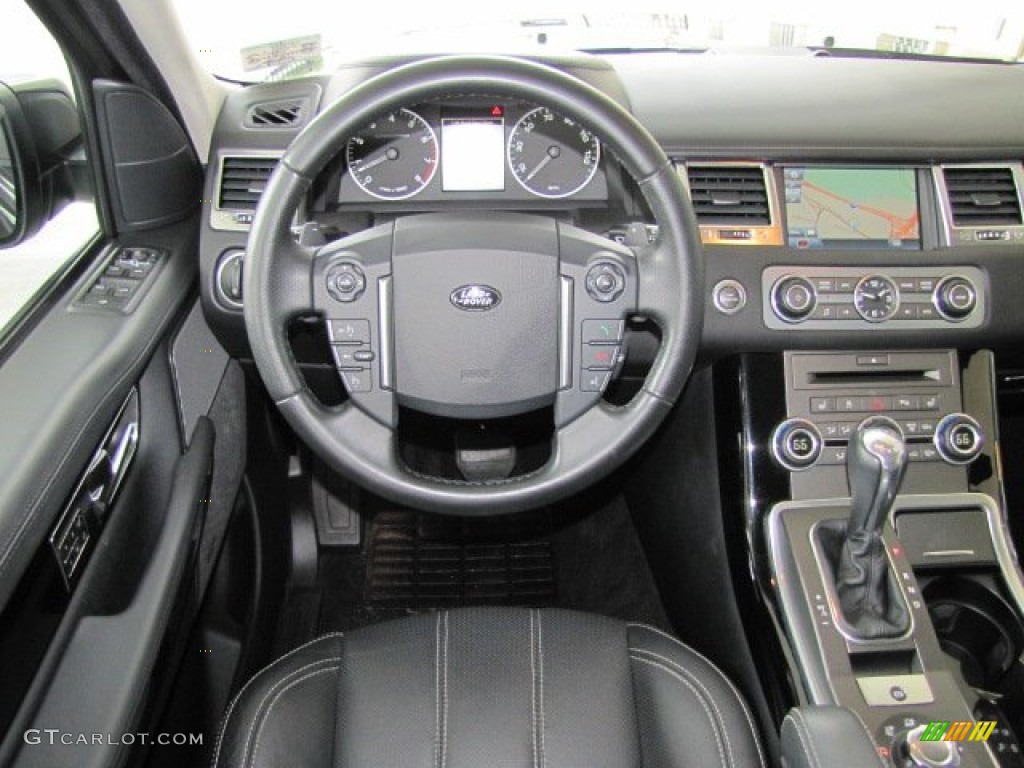 2010 Land Rover Range Rover Sport Supercharged Ebony/Lunar Stitching Dashboard Photo #69612985