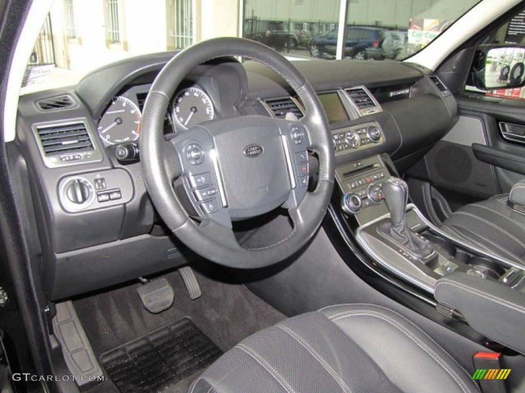 Ebony/Lunar Stitching Interior 2010 Land Rover Range Rover Sport Supercharged Photo #69613012