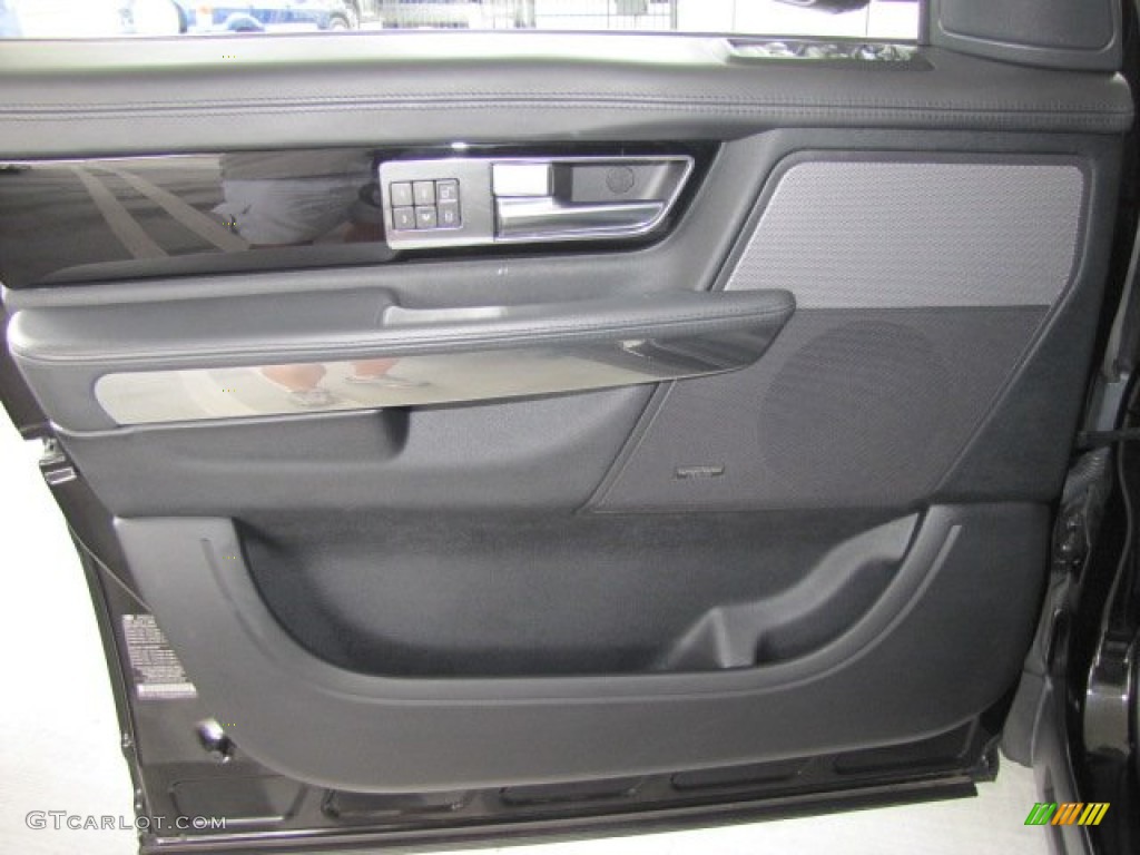 2010 Land Rover Range Rover Sport Supercharged Ebony/Lunar Stitching Door Panel Photo #69613162