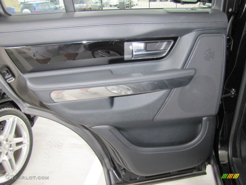 2010 Land Rover Range Rover Sport Supercharged Ebony/Lunar Stitching Door Panel Photo #69613171