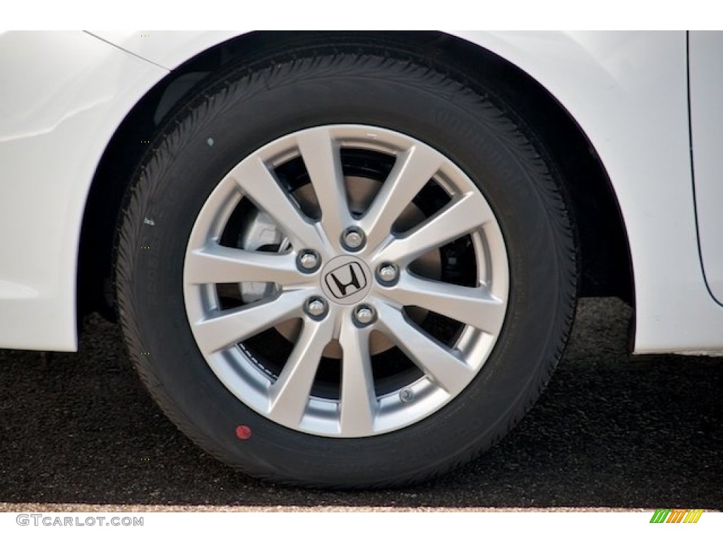 2012 Civic EX Sedan - Taffeta White / Stone photo #7