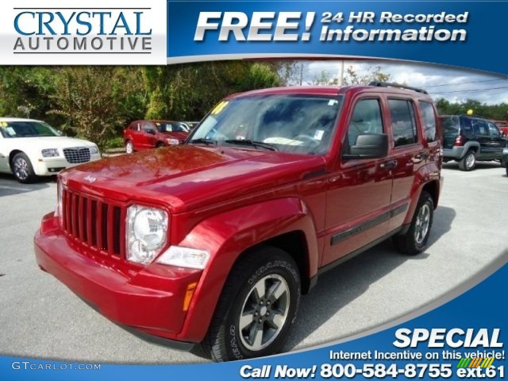 2008 Liberty Sport - Inferno Red Crystal Pearl / Pastel Slate Gray photo #1