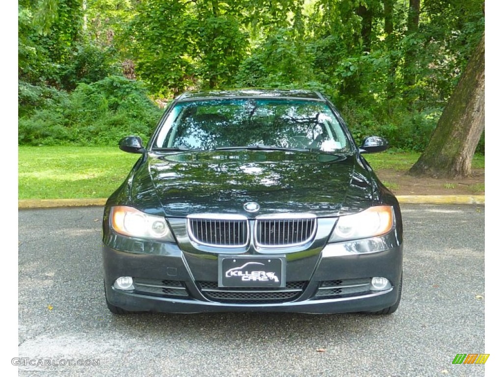 2007 3 Series 328xi Sedan - Black Sapphire Metallic / Black photo #2