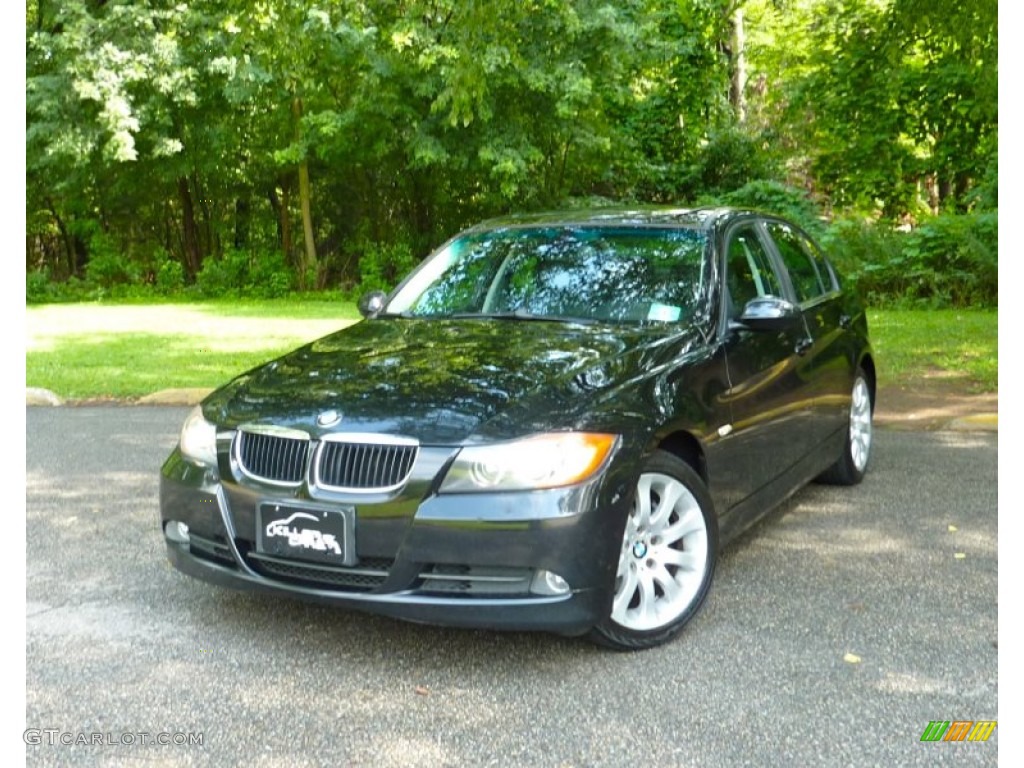 2007 3 Series 328xi Sedan - Black Sapphire Metallic / Black photo #3