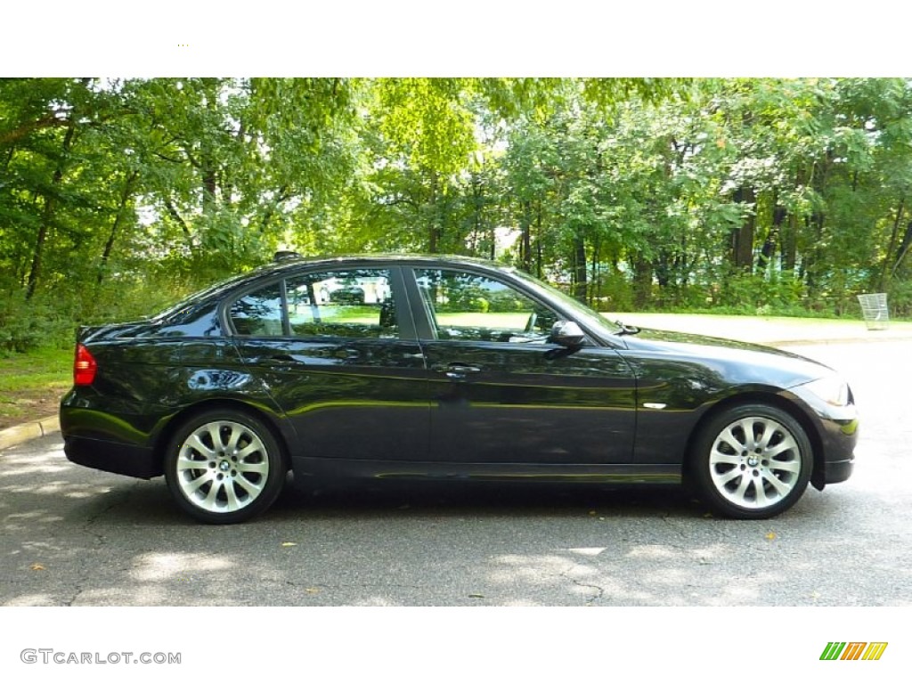 2007 3 Series 328xi Sedan - Black Sapphire Metallic / Black photo #4