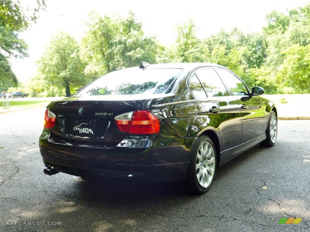 2007 3 Series 328xi Sedan - Black Sapphire Metallic / Black photo #5