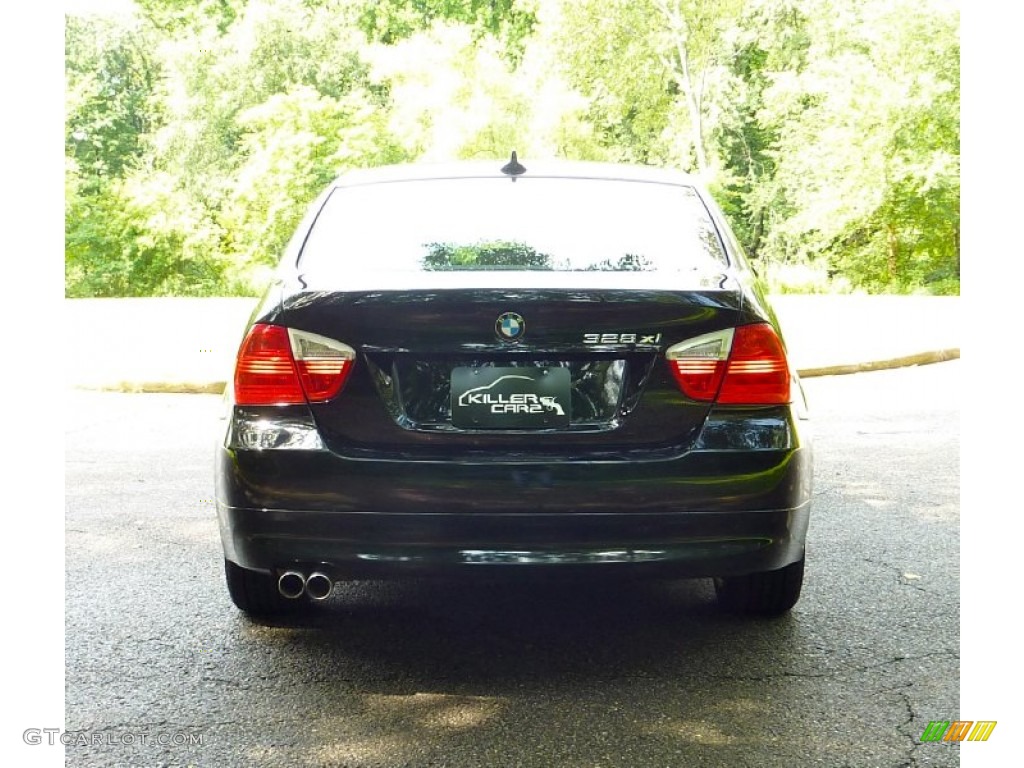 2007 3 Series 328xi Sedan - Black Sapphire Metallic / Black photo #6