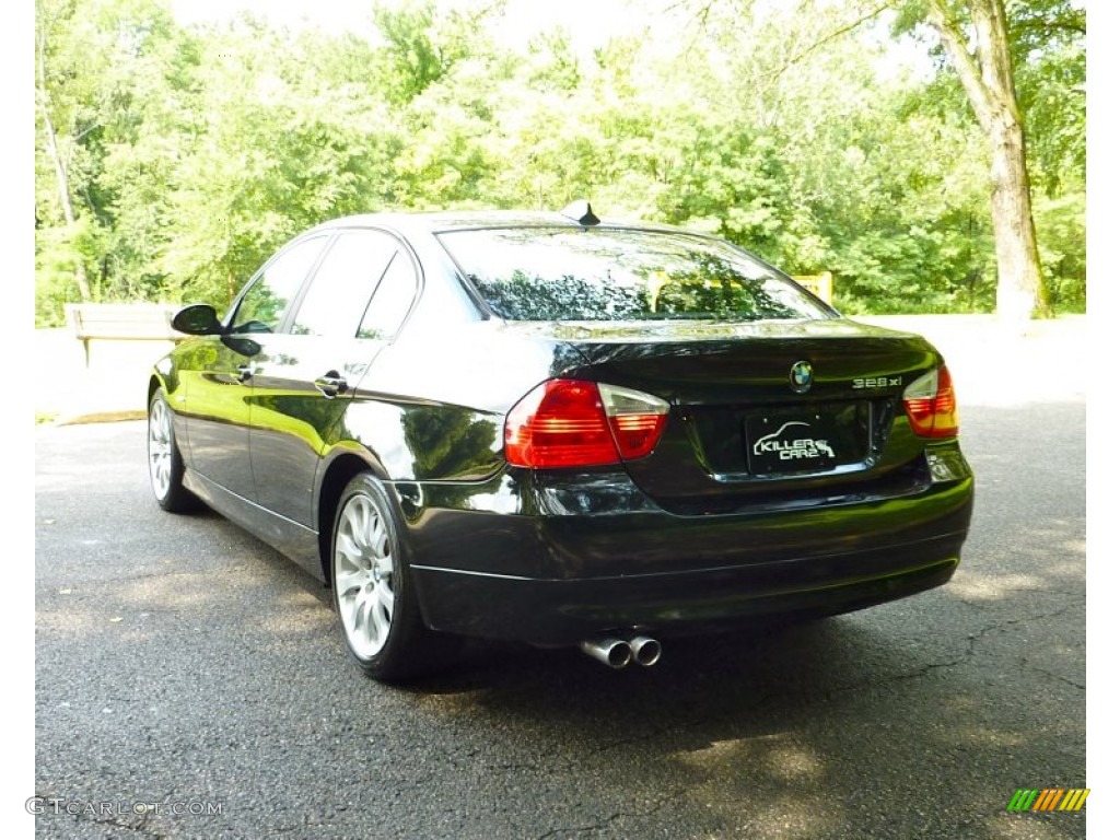 2007 3 Series 328xi Sedan - Black Sapphire Metallic / Black photo #7
