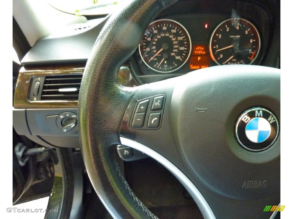 2007 3 Series 328xi Sedan - Black Sapphire Metallic / Black photo #17