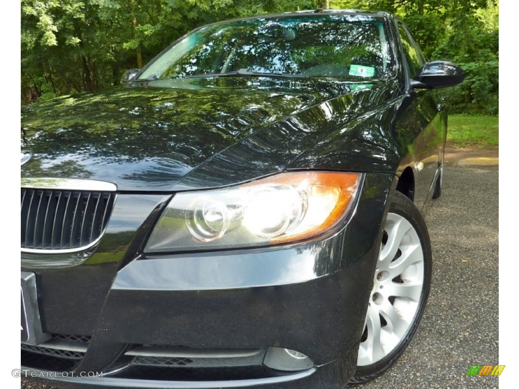 2007 3 Series 328xi Sedan - Black Sapphire Metallic / Black photo #32