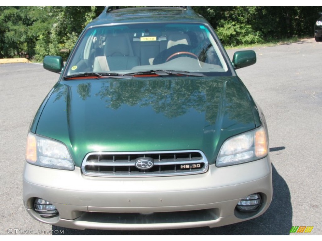 2002 Outback 3.0 L.L.Bean Edition Wagon - Timberline Green / Beige photo #2