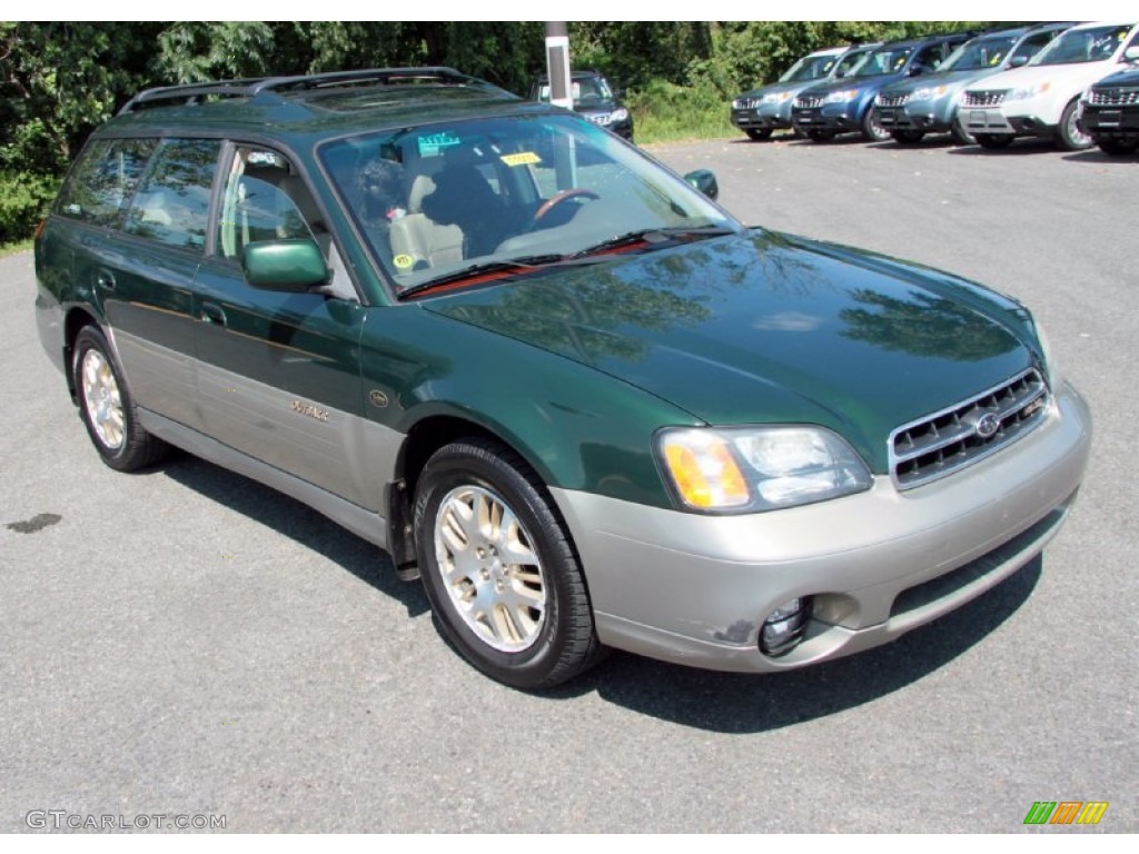 2002 Outback 3.0 L.L.Bean Edition Wagon - Timberline Green / Beige photo #3