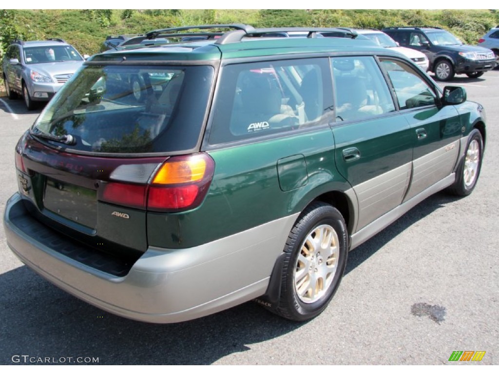 2002 Outback 3.0 L.L.Bean Edition Wagon - Timberline Green / Beige photo #6