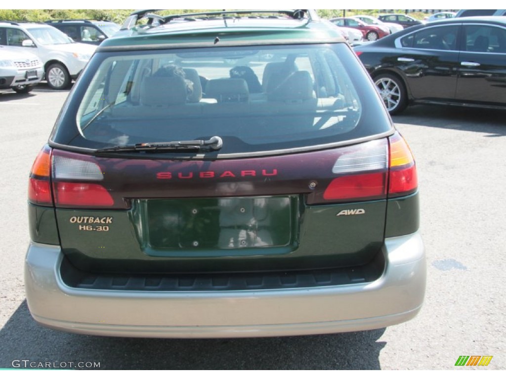 2002 Outback 3.0 L.L.Bean Edition Wagon - Timberline Green / Beige photo #7